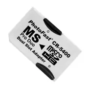 Dual Micro SD TF To Memory Stick Converter MS Pro Duo PSP Card 2 Slot Adapter t