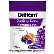 Difflam Soothing Drops + Immune Support Black Elderberry 20 Pack