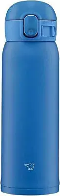 ZOJIRUSHI Water Bottle One Touch Stainless Steel Mug Seamless 0.48L Blue