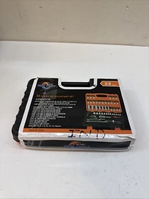 Socket Wrench Set, 53pcs 1/4 Inch Ratcheting Wrench Set, SAE And Metric Hex Bit