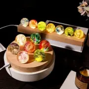 1 set Fantasy Colorful Glass Star Ball - Luminous Planet Astronomy Decor