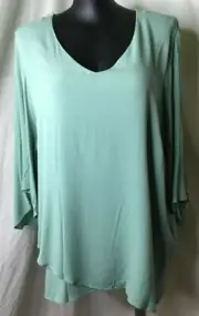 AUTOGRAPH SAGE GREEN "DOUBLE LAYER" TOP-SIZE 22 NEW REDUCED $