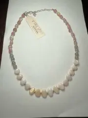 NWT Peyote Bird Artisan Genuine Gemstones and Sterling Silver Necklace