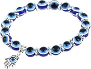 [Dinchaakuarry] Bead Bracelet, Bead Bracelet | Fashion Bracelet for Men,Lucky Bracelet for Protection,Blue Eye Beads Charm for Teens, Girls and
