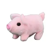 Simulation Walking Piggy Electronic Pet Plush Toy for Baby Interactive Crawling Pig Plushies Twitch Nose Tail Wagging Stuffed Animal Doll Kids Pink