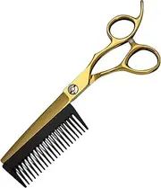 Hair Cut Scissors - Grooming Scissors - 2-in-1 Hairdressing Tools with Detachable Comb Thinning Shear for Bathroom Grooming Travel Salon Hairstylist Home Men Women Kids Elderly