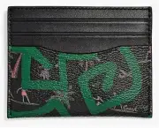 COACH x KEITH HARING 'Hula Dance' Men's Coated Canvas Slim ID Card Case Blk NWT!
