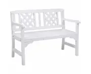 Wooden Garden Bench - White
