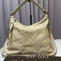 在飛比找PopChill優惠-[二手] GUCCI 古馳 326514 米白GG 斜背包 