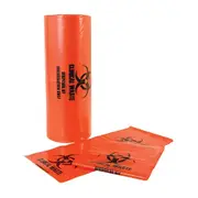 Bio Hazard Incinerate Only Waste Bags Bin Liners 34Lt / 280/270mm x 650mm / 45um / Carton of 250 (IWO34LL45-250)