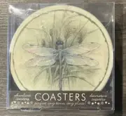 THIRSTYSTONE COASTERS SET OF 4 Dragonfly Round NEW 4.25”