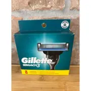 New Gillette Mach3 Men's Razor Blades 8 Blade Refills