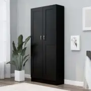 NNEVL Book Cabinet Black 82.5x30.5x185.5 cm Chipboard