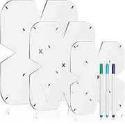 3pcs Bowl Cozy Template, Acrylic Bowls Wrap Sewing Pattern Template, 3 Size Cutting Quilting Template Set for Bowl Cozy with 3 Water Soluble Pen (8/10/12 inches) (Arc Angle)