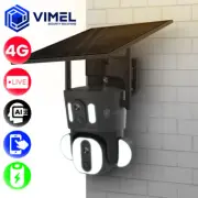 4G Security Camera 360 LIVE VIEW 2 Lens Solar Panel 24/7 AI Human Detection