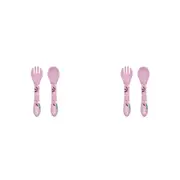 2x Sassi Silicone Cutlery Set Sparkly The Unicorn Baby/Childrens Tableware 6m+