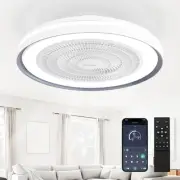 20" Ceiling Fans with Lights and Remote, Flush Mount Low Profile Ceiling Fan