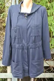 NAVY BLUE HOODIE Jacket Zip Size XL-18 NEW RRP$39.95. Adj.Slve Length. 4 Pockets