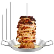 Vertical Skewer Stainless Steel Grill with 8/10/12" Spikes Vertical SkewerㄨStand