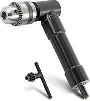 [Jamiikury] Cordless Right Angle Drill Adapter, 90 Degree Adapter Drill with 3/8" Keyed Chuck and 8mm Hex Shank Power Tool Attachment (Chuck Range: 1mm-10mm)