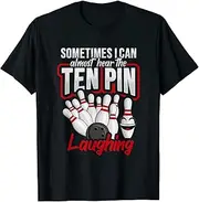 [VidiAmazing] Funny Bowling Hear 10 Pin Laughing Team Bowler Spare T-Shirt ds1370 T-Shirt