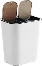 Double Trash Can - 16 Gallon Bin Trash Can, Stainless Steel Recycling and Waste Container | Soft Close Step Pedal, Removable Buckets, Fingerprint Proof Finish, Space Saving Design for Kitchen