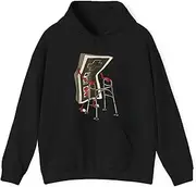 [Generic] Retro Gamer Funny Old School Controller Vintage Video Game Fans Hoodie for Adults Hooded Neck Long Sleeve Pullover