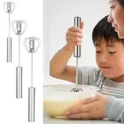 Hand Push Rotary Whisk Blender Whisk Stainless Steel Egg Whisk Kitchen Tool