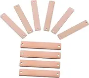 [SHINEOFI] 10 Pcs Metal Pendants Craft Blank Tag Gold Stamping Blank Bar Name Tag Charm Bar Stamping Blanks Automotive Connectors Accessories Dog Name Tag Pendant Plate Collar Rectangle Miss