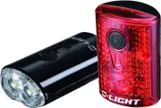 USB Rechargeable LED Bicycle Lights Front/Rear Set