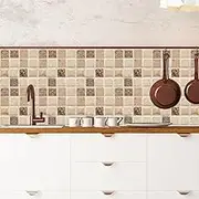 Peel and Stick Backsplash Tile Stickers, Self Adhesive Wall Tile Decals, Stick on Wall Tiles, Removeable Waterproof Vinyl Decorative Tile Sticker (Style-1,8x8 Inch)