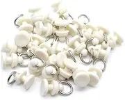 Treely 40Pcs Ceiling Track Rollers Curtain Carrier Drapery Rail Sliding Glider for Windows Shower Curtain Tracks