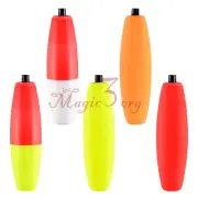 10pcs Fishing Peg Floats Foam Bobbers Cigar Slip Corks Catfish Crappie Trout