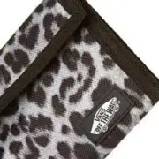 Brand NewVans Off The Wall Solicit Tri Fold Wallet Womens Black Snow Leopard