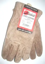 Lambert SW40PL Brown Stonewash Suede Leather Gloves Sherpa Lined Medium USA