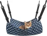 Cat Cage Hammock Adjustable Strap Cat Hammock Double Sided Breathable Rocking Hammock for Pets Mice Puppy Hamsters