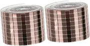 Gadpiparty 2Rolls Self Adhesive Mosaic Tiles of Mirror Stickers for Creative Wall Decoration Design for Home and Ktv Decor