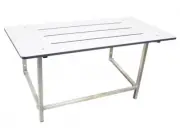 Presale Bradley 9555-24 Folding Shower Seat - White/Stainless