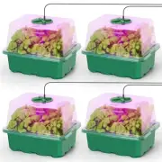 Seed Starter Kit with Grow Light, Seedling Trays Mini Propagator Plant Grow K...