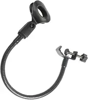 SWOOMEY C Type Microphone Rack Clip Holder for Condenser Dynamic Microphones Black Desktop Storage for Broadcasting Podcasting and Recording