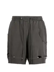 [C2H4] Ruin Distressed Sweat Shorts