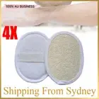 4Pcs Natural Loofah Luffa Loofa Facial Body Pad Sponge Cleanser Scrubber Brush