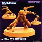Ayeisha with Mantisedge | Cyberpunk | Papsikels | 32mm