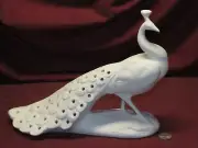 Ceramic Bisque U-Paint Peacock Light Cut Unpainted Ready To Paint Wildlife Bird