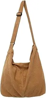 [Hzxsny] Women Men Corduroy Tote Bag Large Corduroy Shoulder Bag Clutch Casual Tote Purse Soft Corduroy Crossbody Bag Handbags