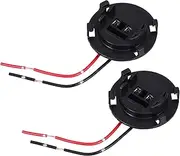 2pcs Korean Headlight Stand Car Driving Lamp Socket Bulb Socket for Car Head Light Holder Bulb Outlet Adapter Headlight Adapter Automotive Accessory Automotive Part Black Plastic