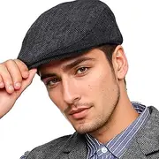 [AZIDWERYQ] Scally Cap Soft Scally Cap for Men Elegant Mens Dress Hats Classic Scally Caps for Men Cotton-Polyester Newsboy Cap Fashion Flat Cap Scally Cap for Men