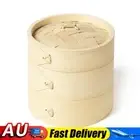 Bamboo Chinese Steamer Basket Reusable Mini Steaming Pot Kitchen Cooking Tools
