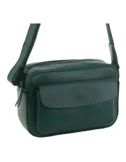 [Milleni] Leather Multi-Zip Cross-Body Bag in Zikron