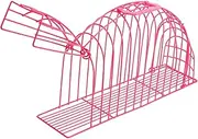 Cat Grooming Shower Cage Stainless Steel Scratch-Resistant Pet Bathing Cage